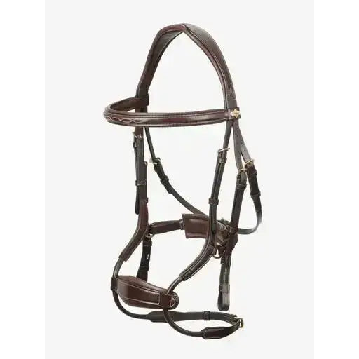 Lemieux Kudos Clear Arc Bridle Havana/Brass-Bridles-Lemieux-Pony-Havana/Brass-Horsey Shopping