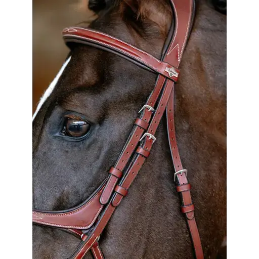 Lemieux Kudos Grackle Bridle Chestnut-Grackle Bridles-Lemieux-Chestnut-Pony-Horsey Shopping
