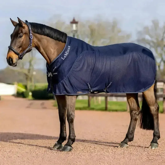 Lemieux Kudos Mesh Sports Cooler Rug-Cooler Rugs-Lemieux-Navy-5'6"-Horsey Shopping