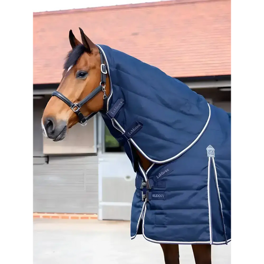 Lemieux Kudos Stable Neck Cover 100g Navy-Stable Rugs Neck Covers-Lemieux-Small-Navy-Horsey Shopping