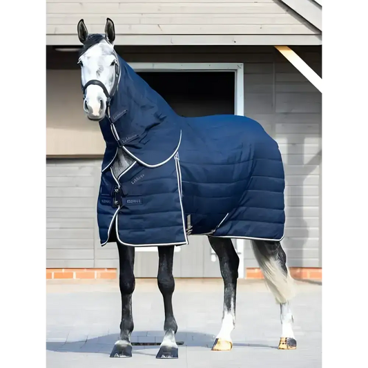 Lemieux Kudos Stable Neck Cover 50g Navy-Stable Rugs Neck Covers-Lemieux-Small-Navy-Horsey Shopping