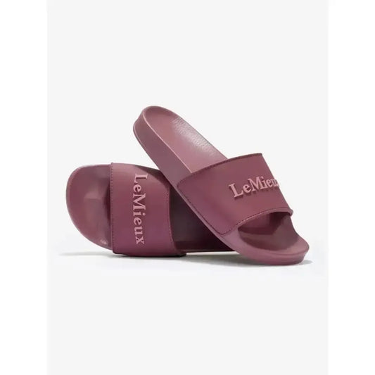 Lemieux Ladies Sliders Rosewood-Footwear-Lemieux-Rosewood-UK4-Horsey Shopping