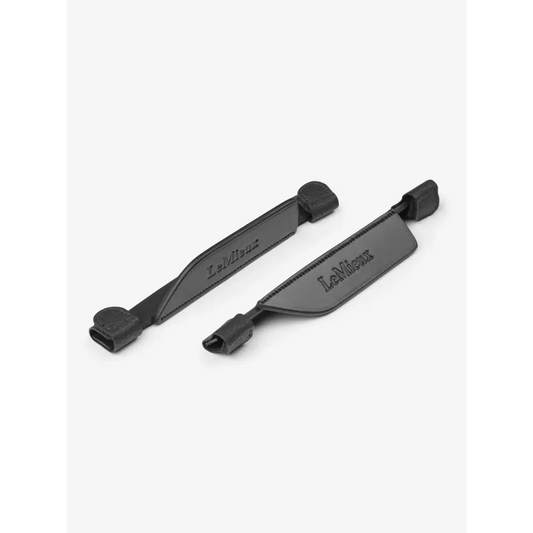 Lemieux Leather Bridle Blinkers Black-Horse Blinkers-Lemieux-Black-Cob-Horsey Shopping