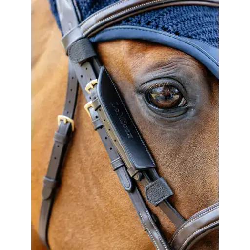 Lemieux Leather Bridle Blinkers Brown-Horse Blinkers-Lemieux-Brown-Cob-Horsey Shopping