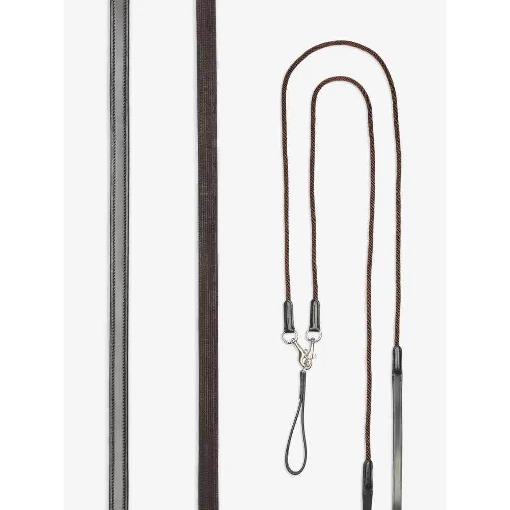 Lemieux Leather Draw Reins Brown-Draw Reins-Lemieux-Brown-One Size-Horsey Shopping