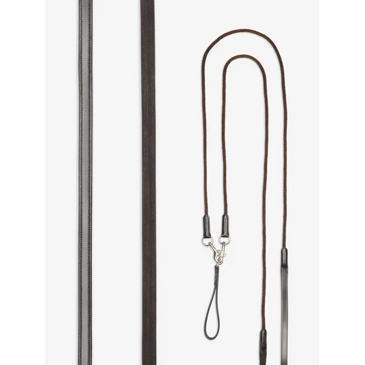 Lemieux Leather Draw Reins Brown-Draw Reins-Lemieux-Brown-One Size-Horsey Shopping