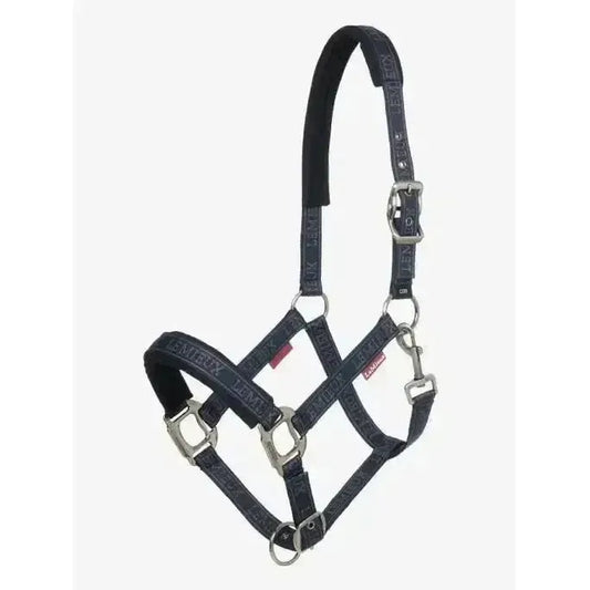 Lemieux Logo Headcollar Navy-Headcollars-Lemieux-Navy-Pony-Horsey Shopping