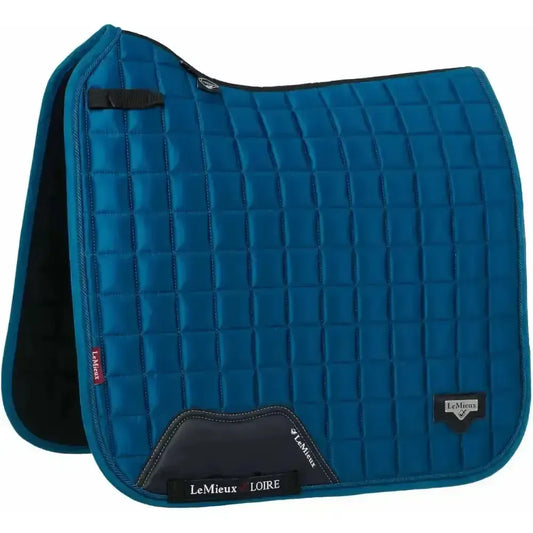 Lemieux Loire Classic Satin Dressage Square Marine-Dressage Saddle Pads-Lemieux-S/M-Horsey Shopping