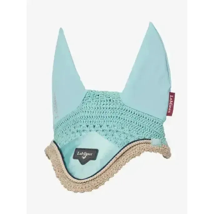 Lemieux Loire Fly Hood Aqua-Horse Ear Bonnets-Lemieux-Aqua-Small-Horsey Shopping