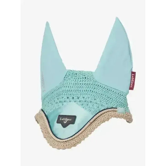 Lemieux Loire Fly Hood Aqua-Horse Ear Bonnets-Lemieux-Aqua-Small-Horsey Shopping