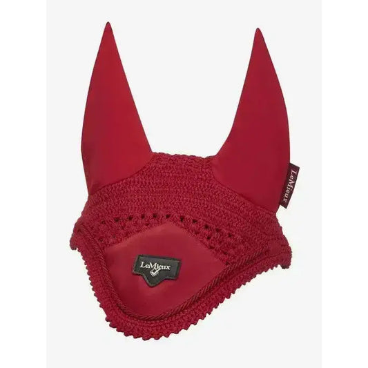 Lemieux Loire Fly Hood Chilli-Horse Ear Bonnets-Lemieux-Medium-Chilli-Horsey Shopping