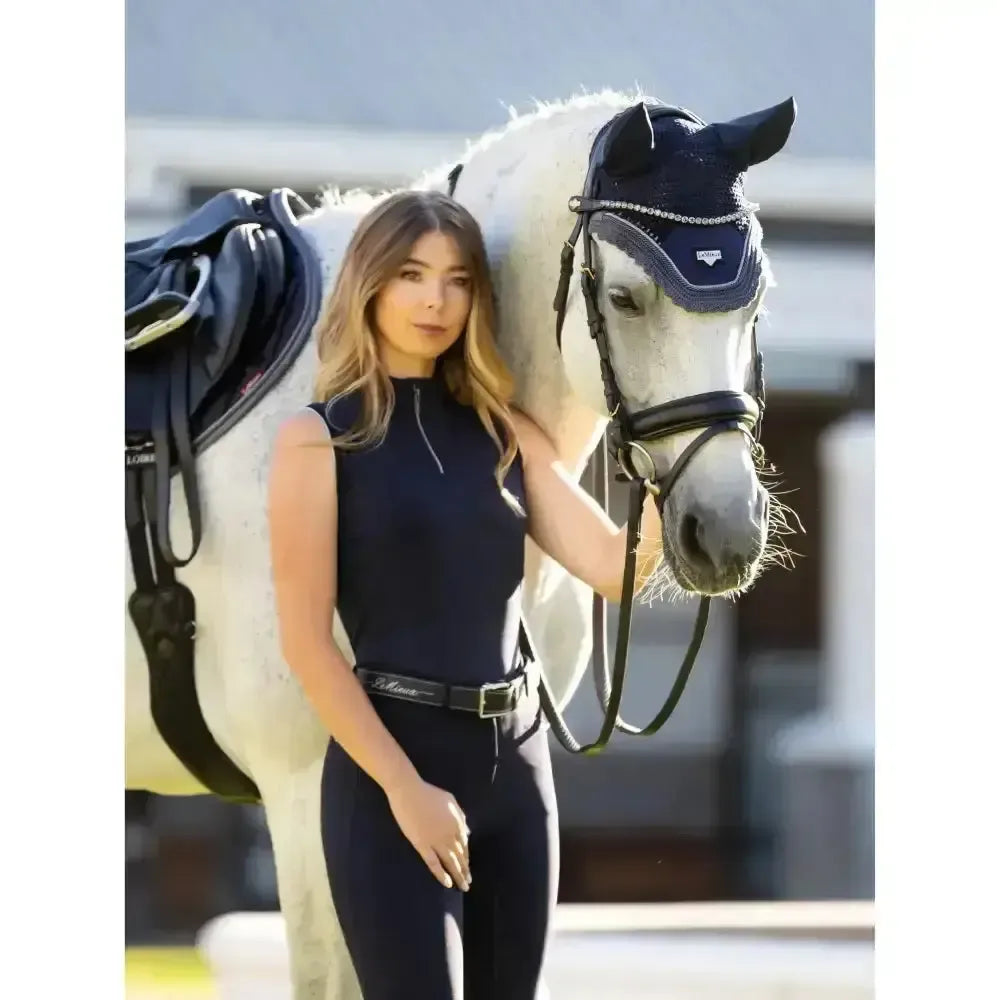 Lemieux Loire Fly Hood Twilight Navy-Horse Ear Bonnets-Lemieux-Twilight Navy-Medium-Horsey Shopping