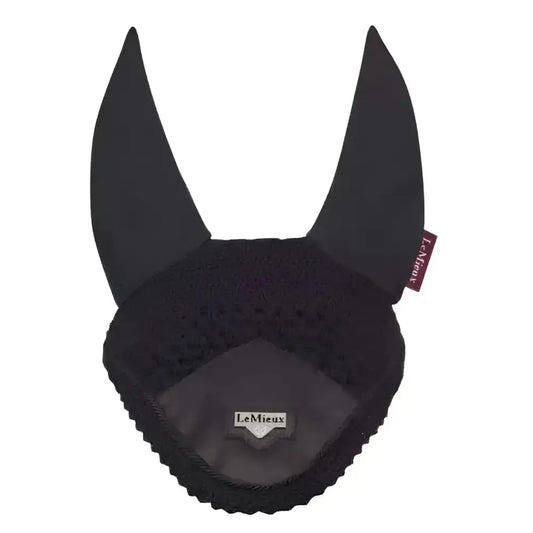 Lemieux Loire Fly Hoods Black-Horse Ear Bonnets-Lemieux-Medium-Horsey Shopping