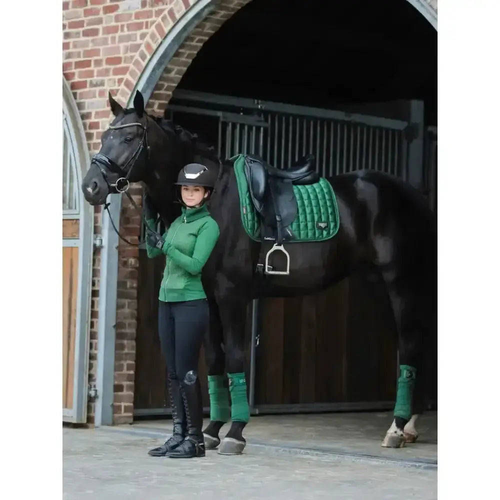 Lemieux Loire Memory Dressage Square Hunter Green-Dressage Saddle Pads-Lemieux-Large-Hunter Green-Horsey Shopping