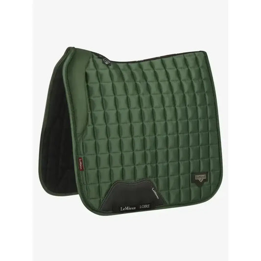 Lemieux Loire Memory Dressage Square Hunter Green-Dressage Saddle Pads-Lemieux-Large-Hunter Green-Horsey Shopping