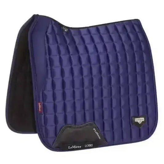 Lemieux Loire Memory Dressage Square Ink Blue-Dressage Saddle Pads-Lemieux-Ink-Large-Horsey Shopping