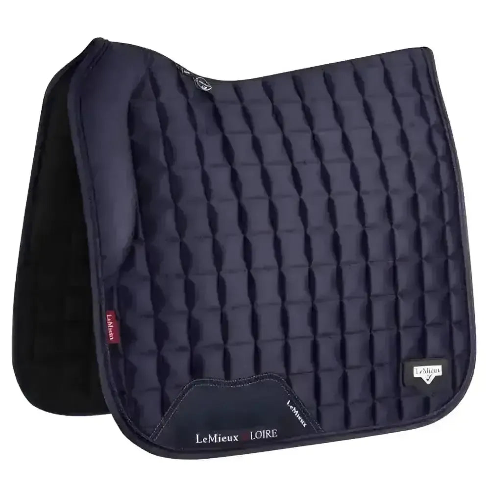 Lemieux Loire Memory Dressage Square Navy-Dressage Saddle Pads-Lemieux-Navy-Large-Horsey Shopping