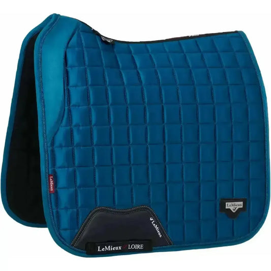 Lemieux Loire Memory Satin Dressage Square Marine-Dressage Saddle Pads-Lemieux-S/M-Horsey Shopping