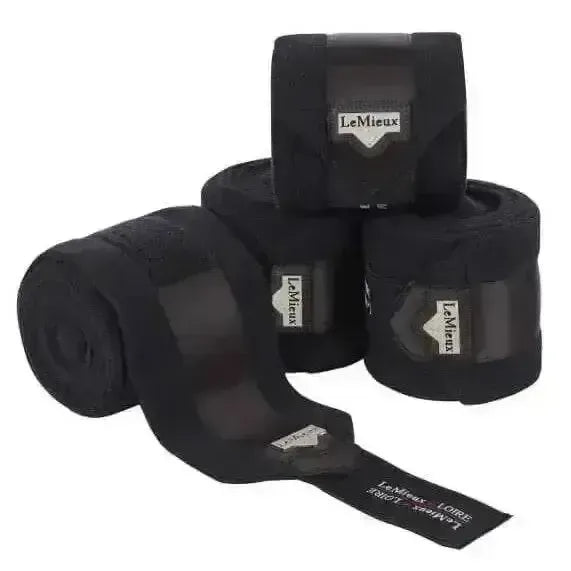 Lemieux Loire Polo Bandages Black-Leg Bandages-Lemieux-Black-Full (Set Of 4)-Horsey Shopping