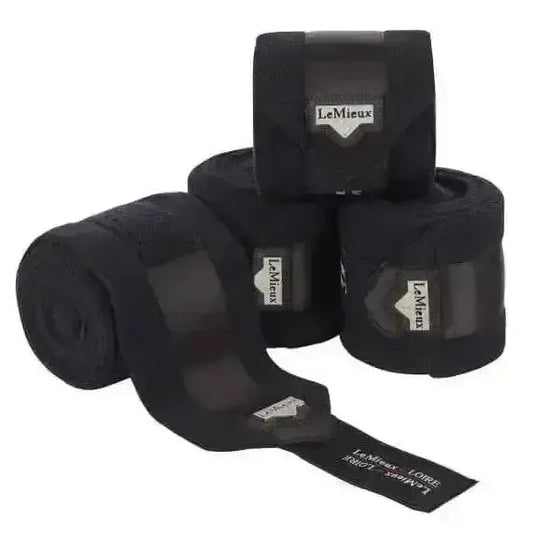 Lemieux Loire Polo Bandages Black-Leg Bandages-Lemieux-Black-Full (Set Of 4)-Horsey Shopping