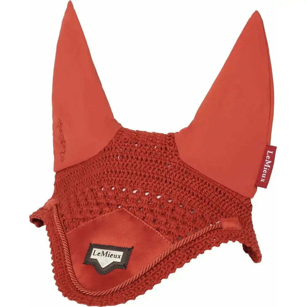 Lemieux Loire Satin Fly Hood Sienna-Horse Ear Bonnets-Lemieux-X Large-Horsey Shopping