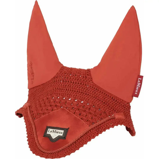 Lemieux Loire Satin Fly Hood Sienna-Horse Ear Bonnets-Lemieux-X Large-Horsey Shopping