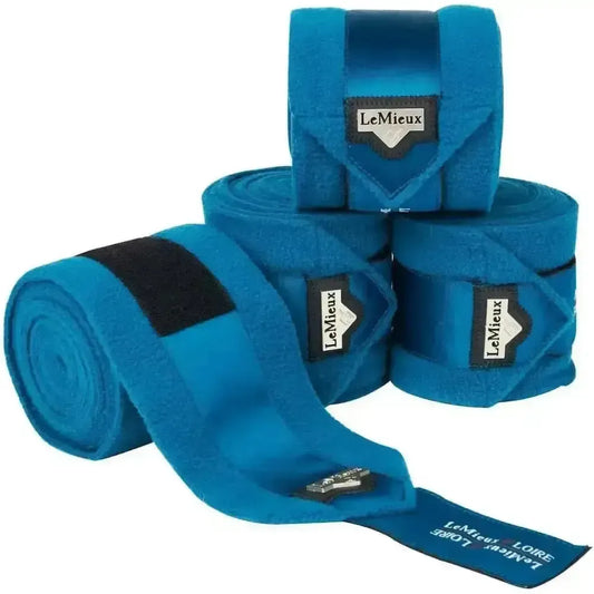 Lemieux Loire Satin Polo Bandages Set of 4 Marine-Leg Bandages-Lemieux-Full-Horsey Shopping