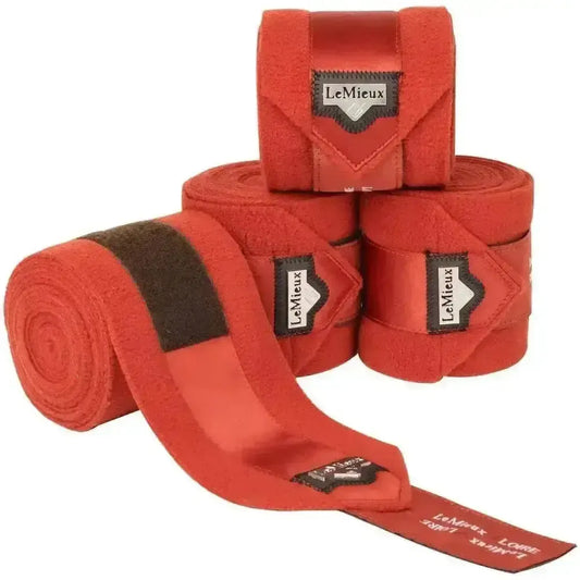 Lemieux Loire Satin Polo Bandages Set of 4 Sienna-Leg Bandages-Lemieux-Full-Horsey Shopping
