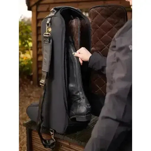 Lemieux Luxe Boot Bag Black-Boot Bags-Lemieux-Black-One Size-Horsey Shopping