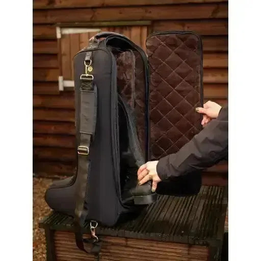 Lemieux Luxe Boot Bag Black-Boot Bags-Lemieux-Black-One Size-Horsey Shopping