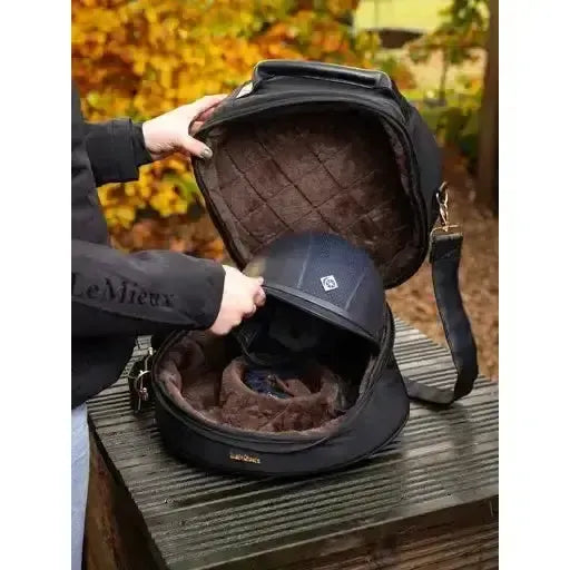 Lemieux Luxe Hat Box Black-Riding Hat Bags-Lemieux-Black-One Size-Horsey Shopping