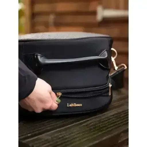 Lemieux Luxe Hat Box Black-Riding Hat Bags-Lemieux-Black-One Size-Horsey Shopping