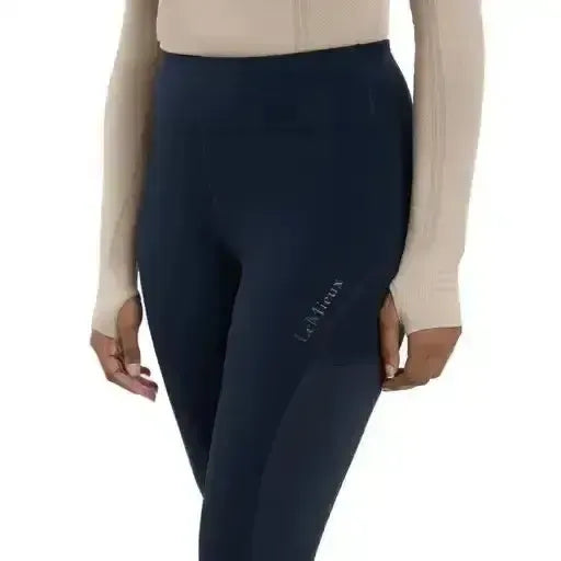 Lemieux Lydia Mesh Leggings Navy-Riding Tights-Lemieux-Navy-UK 6-Horsey Shopping