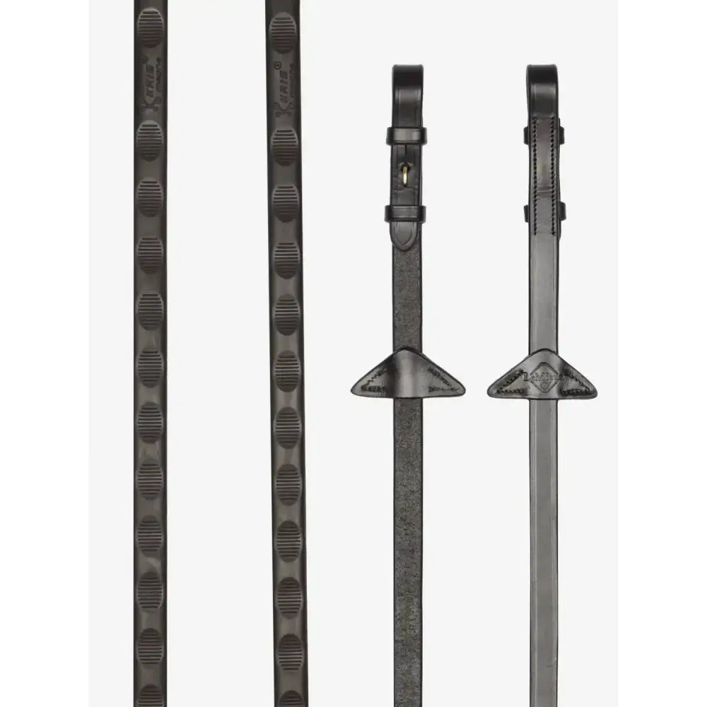 Lemieux Magna Grip Rubber Reins Brown/ Brass-Rubber Reins-Lemieux-Pony-Brown/Brass-Horsey Shopping