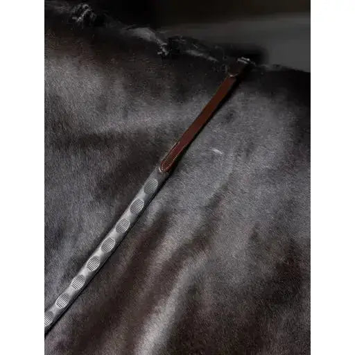 Lemieux Magna Grip Rubber Reins Havana/ Brass-Rubber Reins-Lemieux-Pony-Havana/Brass-Horsey Shopping
