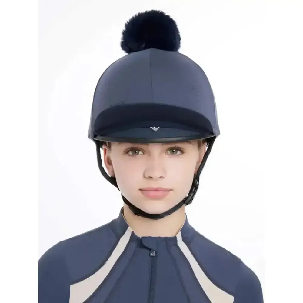 Lemieux Maria Mesh Hat Silk Dusk Blue-Hat Silks-Lemieux-Dusk Blue-Horsey Shopping