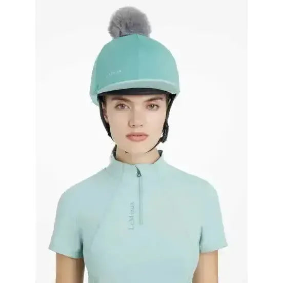 Lemieux Maria Mesh Hat Silk Lagoon-Hat Silks-Lemieux-Lagoon-Horsey Shopping