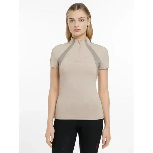 Lemieux Maria Mesh Short Sleeve Baselayer Almond-Base Layers-Lemieux-Almond-UK 6-Horsey Shopping