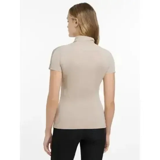 Lemieux Maria Mesh Short Sleeve Baselayer Almond-Base Layers-Lemieux-Almond-UK 6-Horsey Shopping