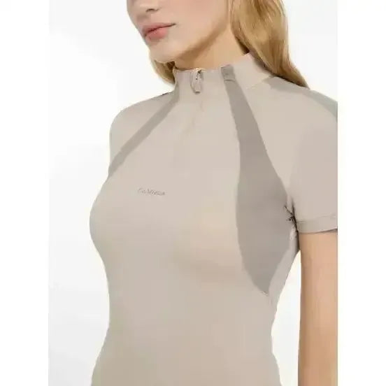 Lemieux Maria Mesh Short Sleeve Baselayer Almond-Base Layers-Lemieux-Almond-UK 6-Horsey Shopping