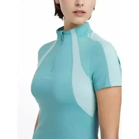 Lemieux Maria Mesh Short Sleeve Baselayer Lagoon-Base Layers-Lemieux-Lagoon-UK 6-Horsey Shopping