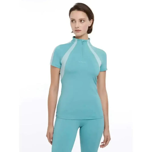 Lemieux Maria Mesh Short Sleeve Baselayer Lagoon-Base Layers-Lemieux-Lagoon-UK 6-Horsey Shopping