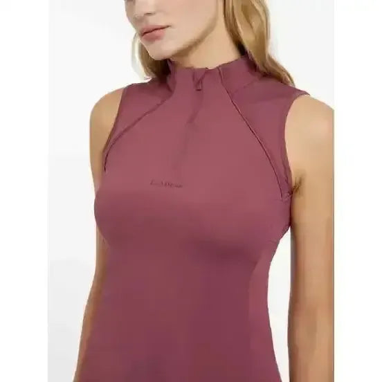Lemieux Maria Mesh Sleeveless Baselayer Rosewood-Base Layers-Lemieux-Rosewood-UK 6-Horsey Shopping
