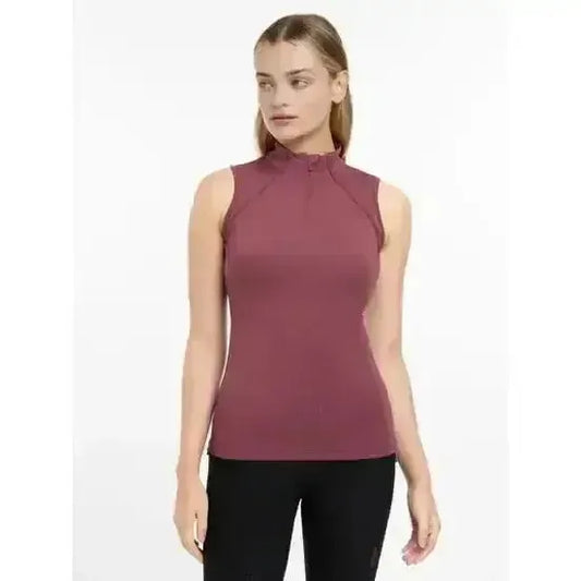 Lemieux Maria Mesh Sleeveless Baselayer Rosewood-Base Layers-Lemieux-Rosewood-UK 6-Horsey Shopping