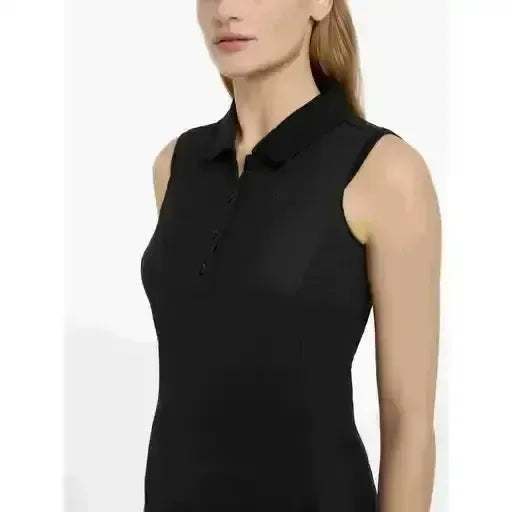 Lemieux Marissa Sleeveless Polo Black-Polo Shirts-Lemieux-Black-UK 6-Horsey Shopping