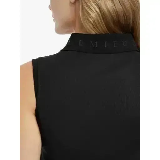 Lemieux Marissa Sleeveless Polo Black-Polo Shirts-Lemieux-Black-UK 6-Horsey Shopping