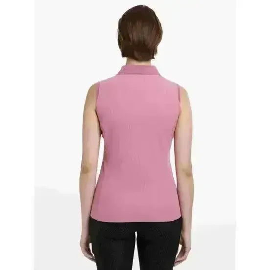 Lemieux Marissa Sleeveless Polo Peony-Polo Shirts-Lemieux-Peony-UK 6-Horsey Shopping
