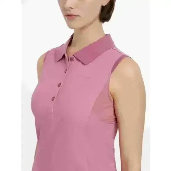 Lemieux Marissa Sleeveless Polo Peony-Polo Shirts-Lemieux-Peony-UK 6-Horsey Shopping