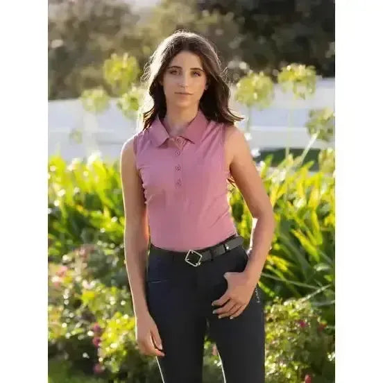 Lemieux Marissa Sleeveless Polo Peony-Polo Shirts-Lemieux-Peony-UK 6-Horsey Shopping