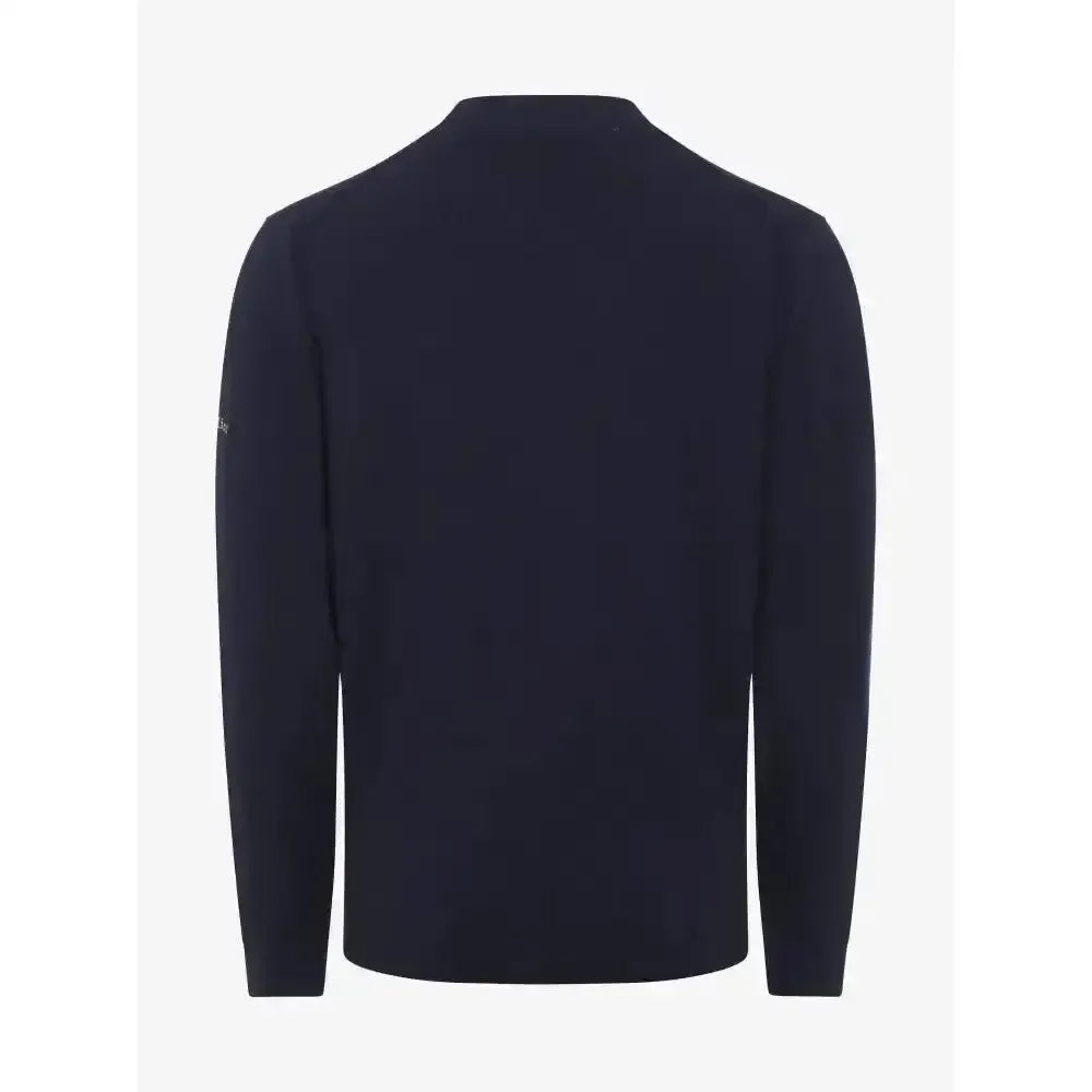 Lemieux Mens Knitted Round Neck Jumper Navy-Jumpers-Lemieux-X Small-Horsey Shopping